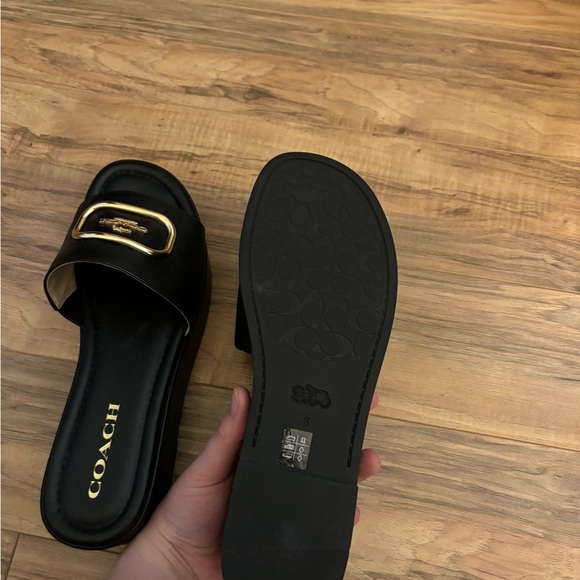 Coach platform sandals. Worn once. Original box included. - Picture 9 of 11